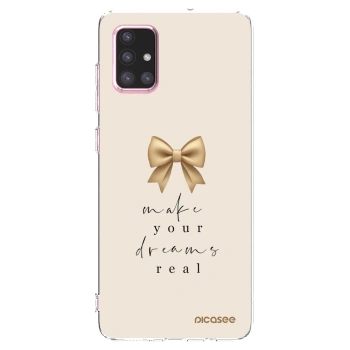 Picasee silikonowe przeźroczyste etui na Samsung Galaxy A71 A715F - Golden Dream