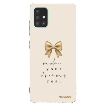 Picasee silikonowe przeźroczyste etui na Samsung Galaxy A51 A515F - Golden Dream