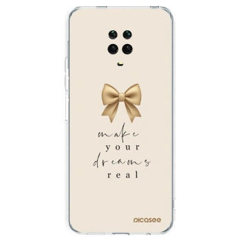 Picasee silikonowe przeźroczyste etui na Xiaomi Redmi Note 9 Pro - Golden Dream