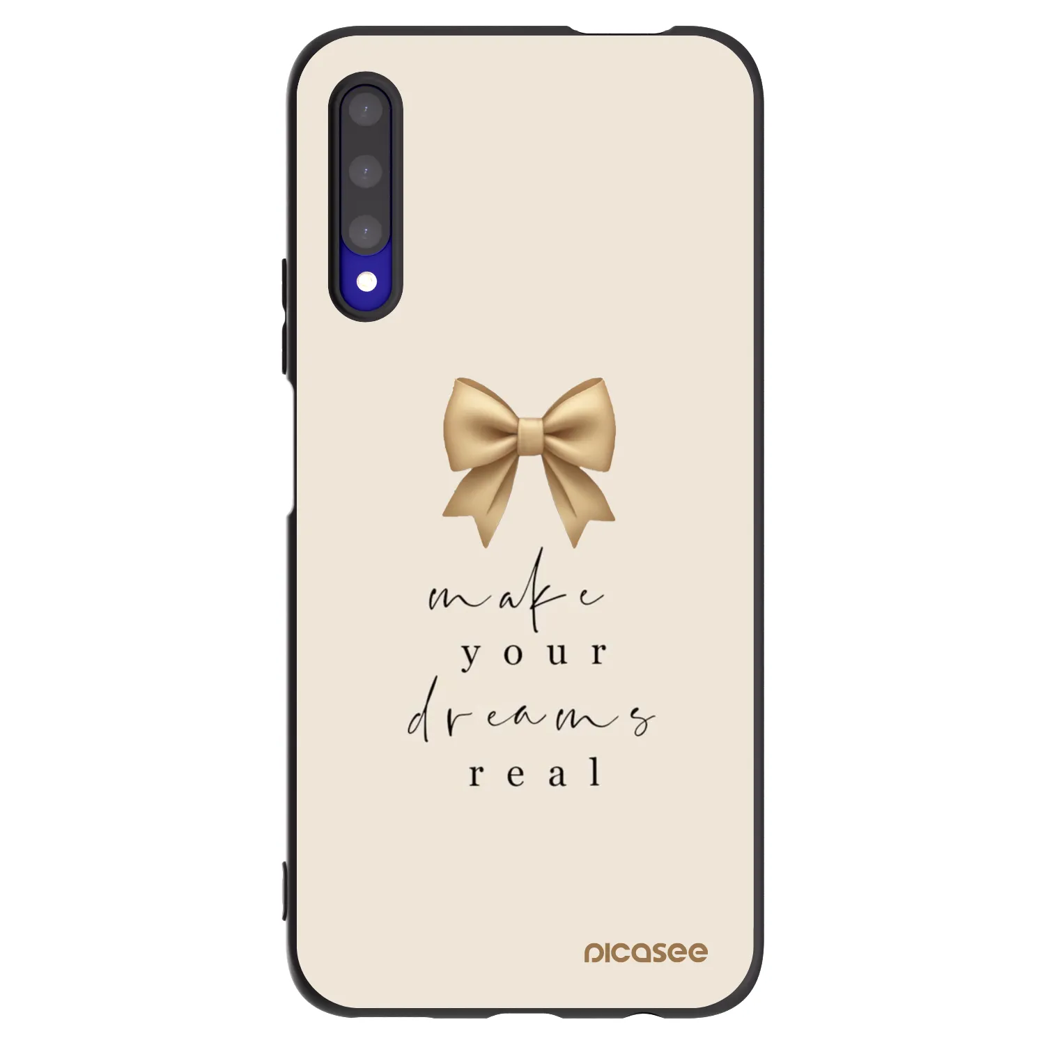 Picasee silikonowe czarne etui na Honor 9X Pro - Golden Dream