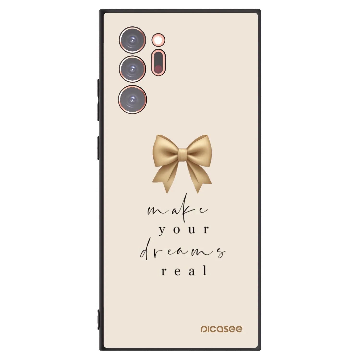 Picasee silikonowe czarne etui na Samsung Galaxy Note 20 Ultra - Golden Dream