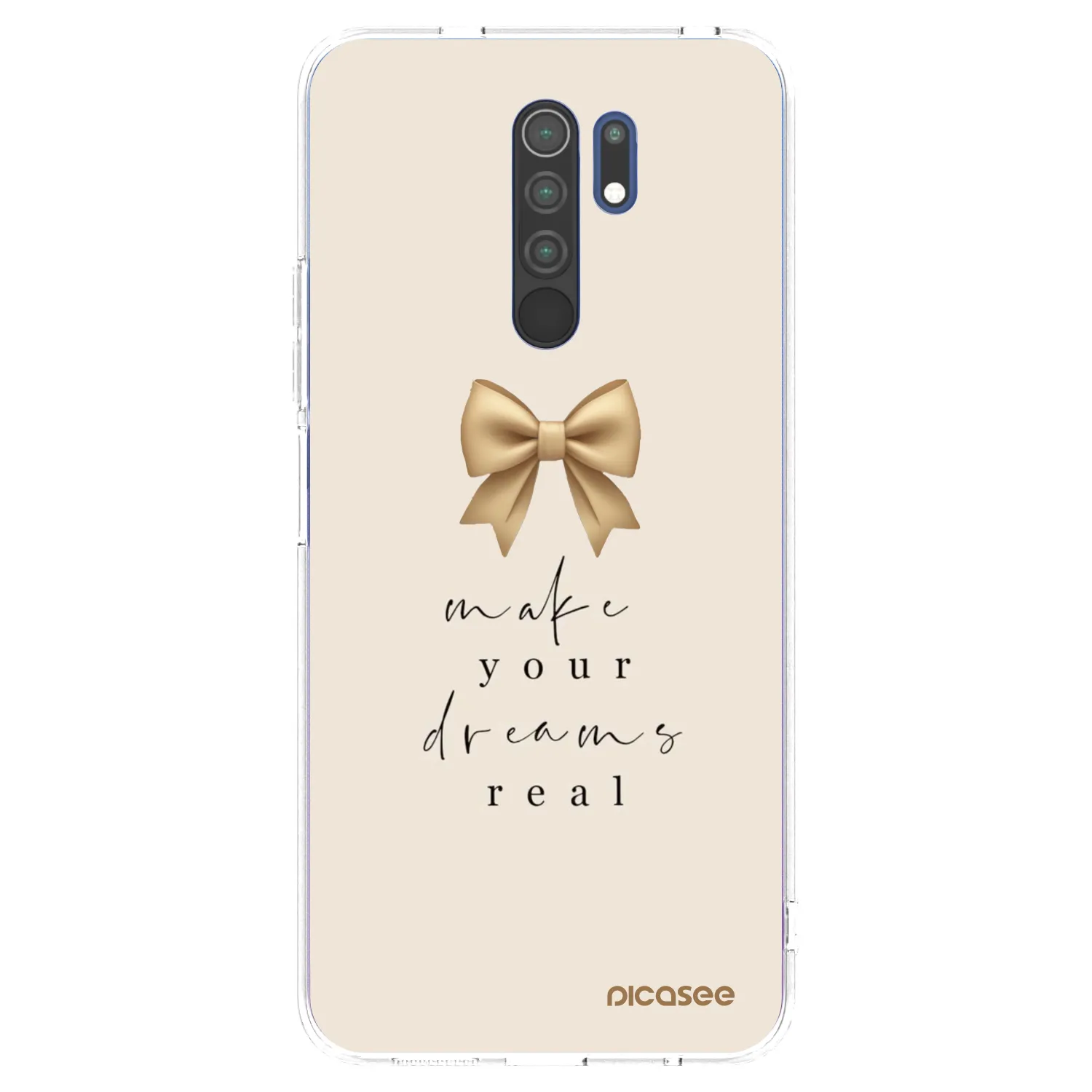 Picasee silikonowe przeźroczyste etui na Xiaomi Redmi 9 - Golden Dream