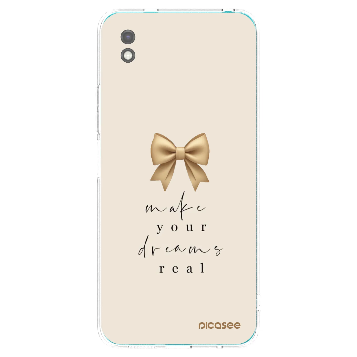 Picasee silikonowe czarne etui na Xiaomi Redmi 9A - Golden Dream