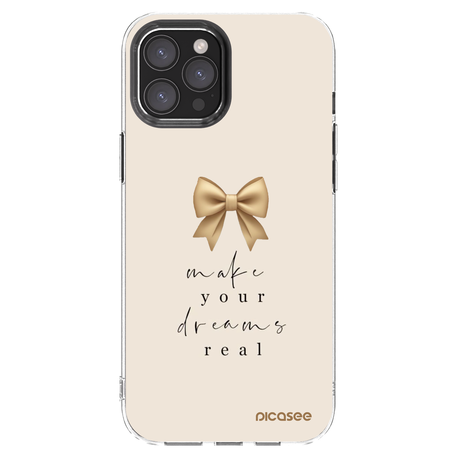 Picasee silikonowe przeźroczyste etui na Apple iPhone 12 Pro Max - Golden Dream