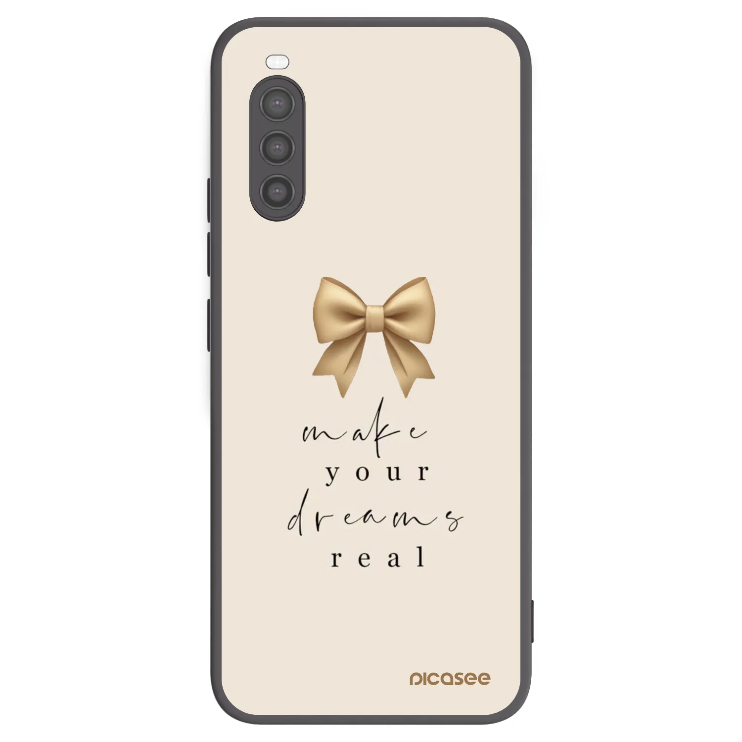 Picasee silikonowe czarne etui na Sony Xperia 10 II - Golden Dream