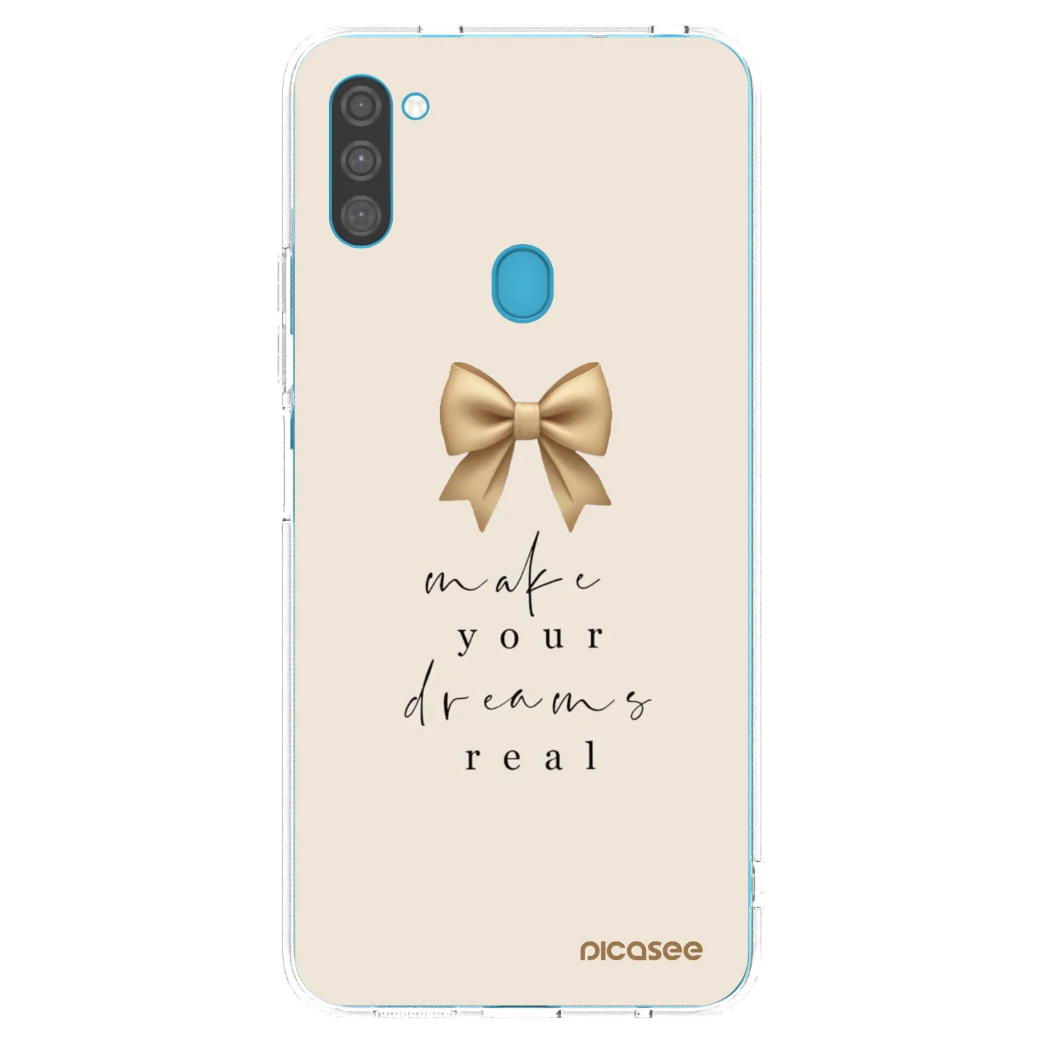 Picasee silikonowe przeźroczyste etui na Samsung Galaxy M11 - Golden Dream