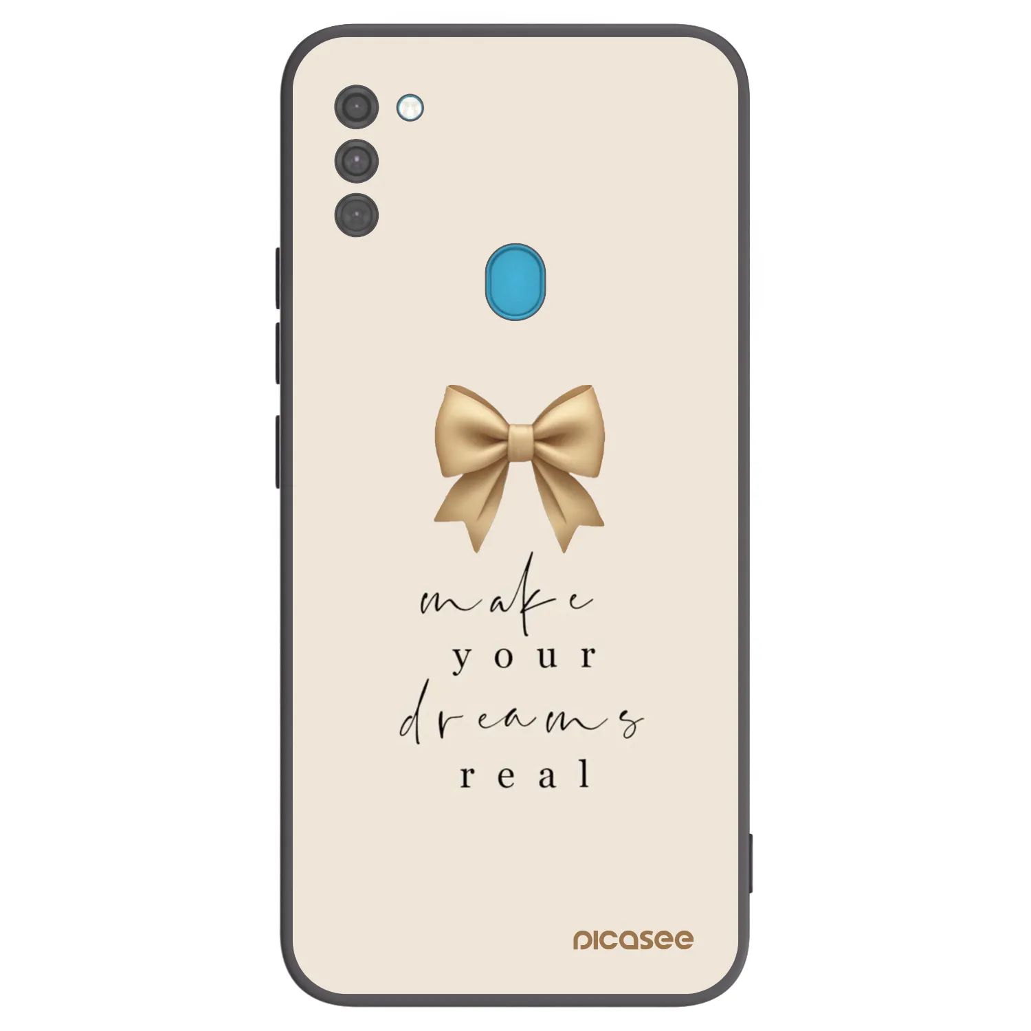 Picasee silikonowe czarne etui na Samsung Galaxy M11 - Golden Dream