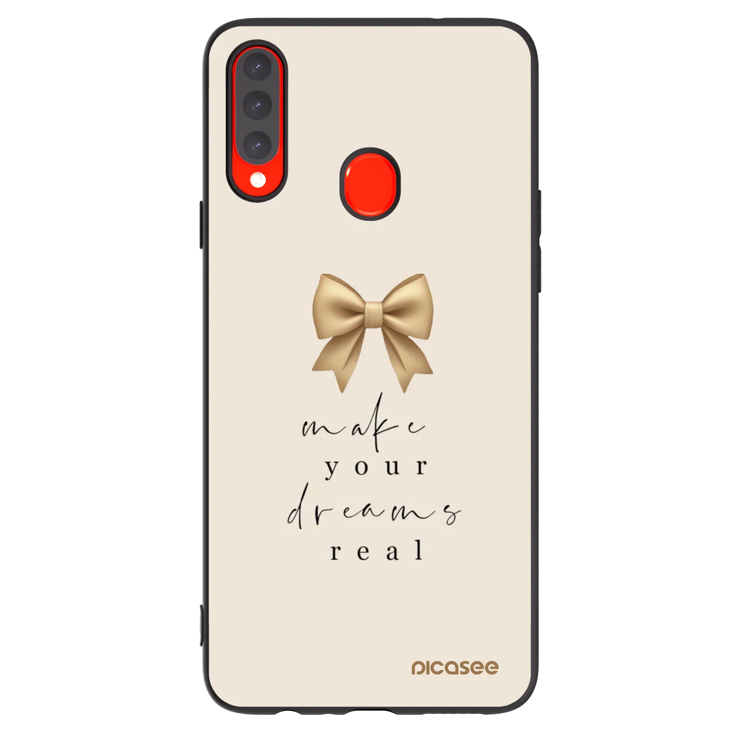 Picasee silikonowe czarne etui na Samsung Galaxy A20s - Golden Dream
