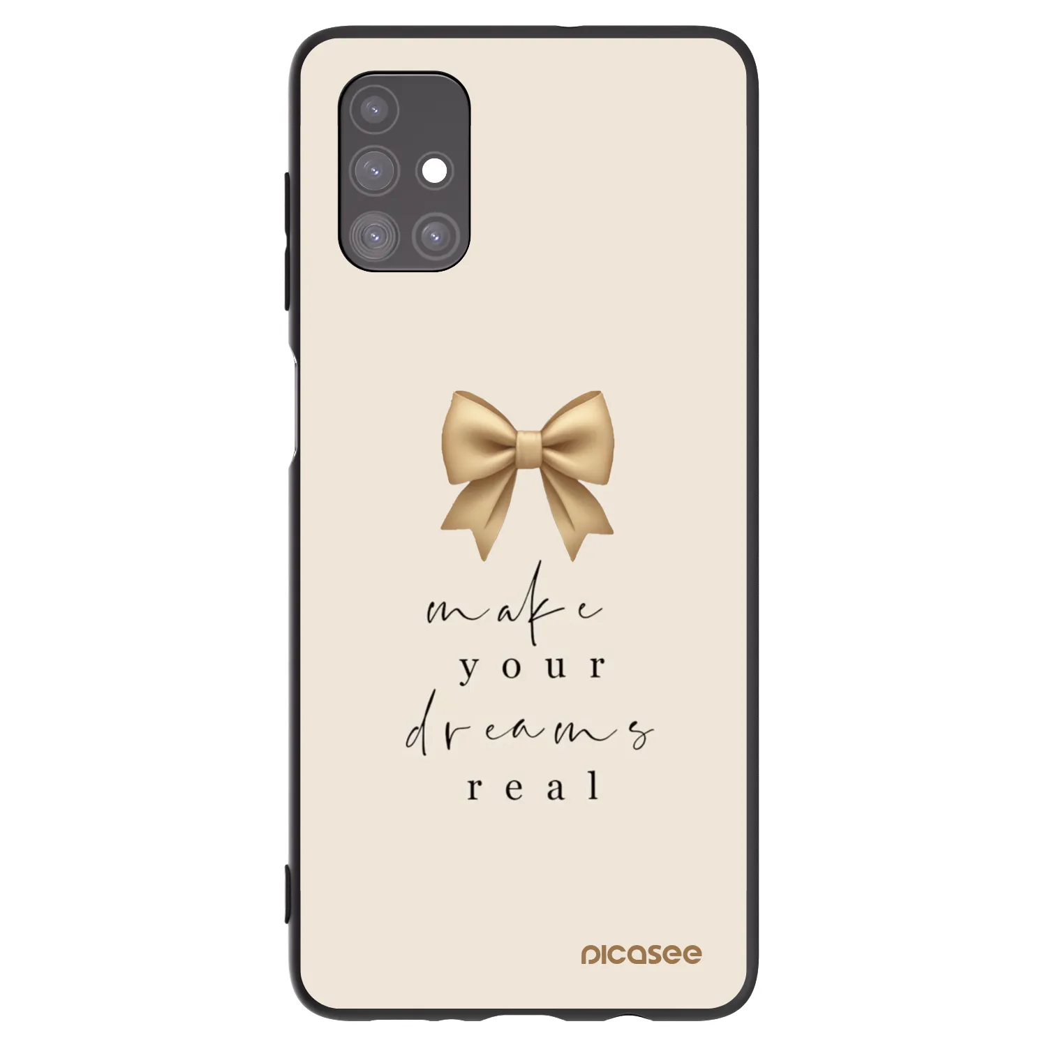 Picasee silikonowe czarne etui na Samsung Galaxy M51 M515F - Golden Dream