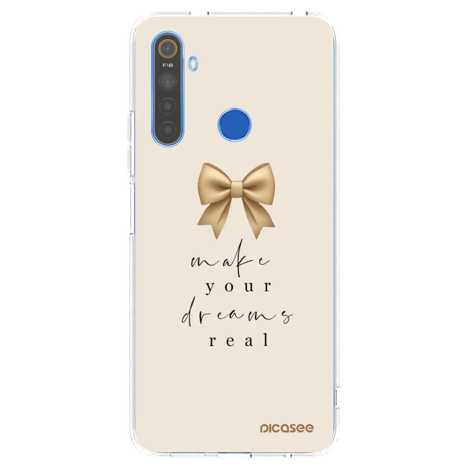 Picasee silikonowe przeźroczyste etui na Realme 5 - Golden Dream