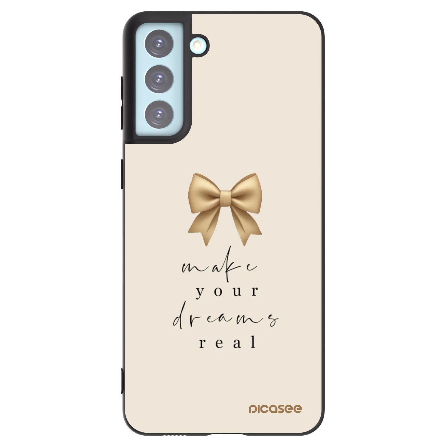 Picasee silikonowe czarne etui na Samsung Galaxy S21+ 5G G996F - Golden Dream