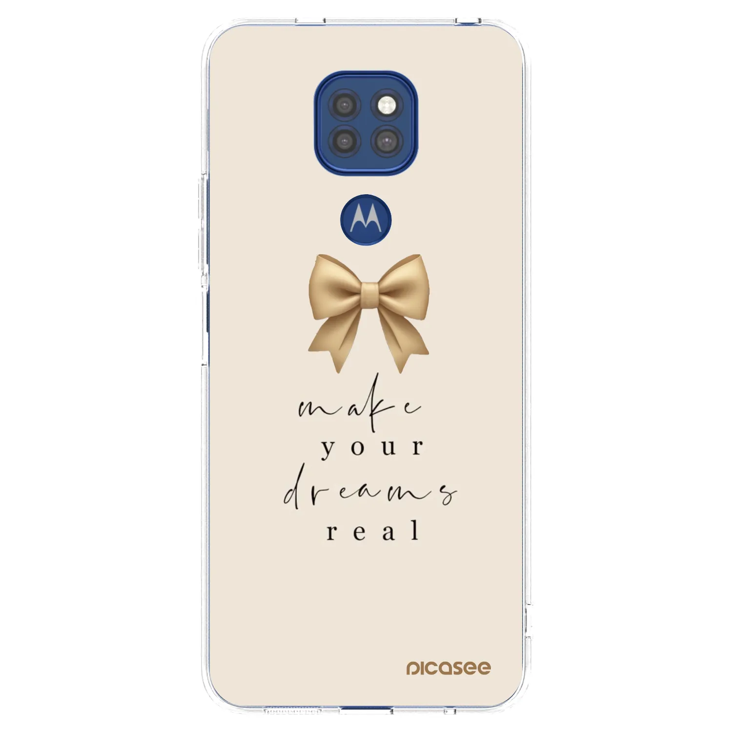 Picasee silikonowe przeźroczyste etui na Motorola Moto G9 Play - Golden Dream