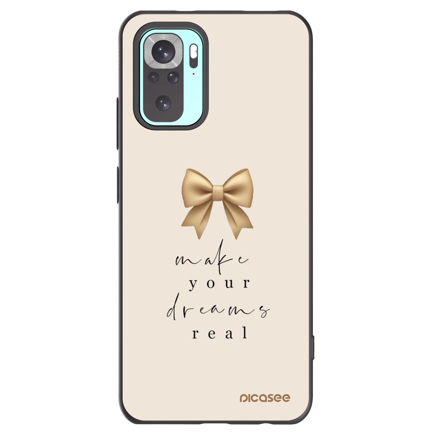 Picasee silikonowe czarne etui na Xiaomi Redmi Note 10 Pro - Golden Dream