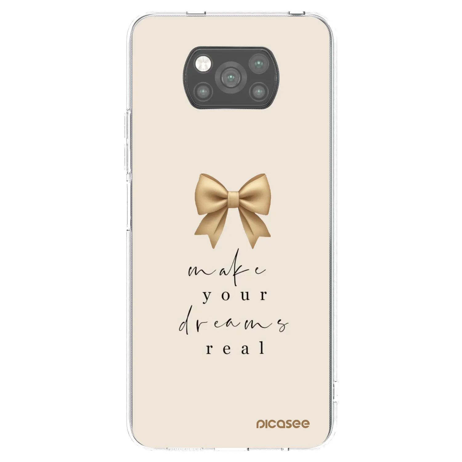 Picasee silikonowe czarne etui na Xiaomi Poco X3 Pro - Golden Dream