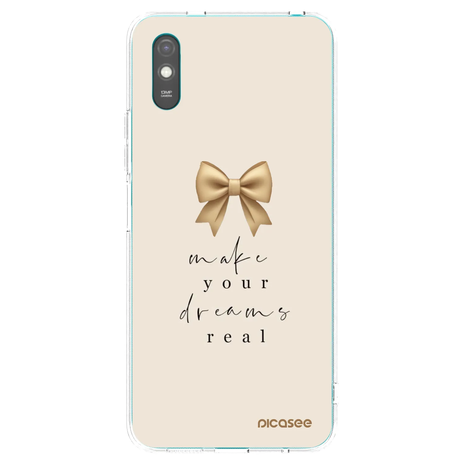 Picasee silikonowe przeźroczyste etui na Xiaomi Redmi 9AT - Golden Dream