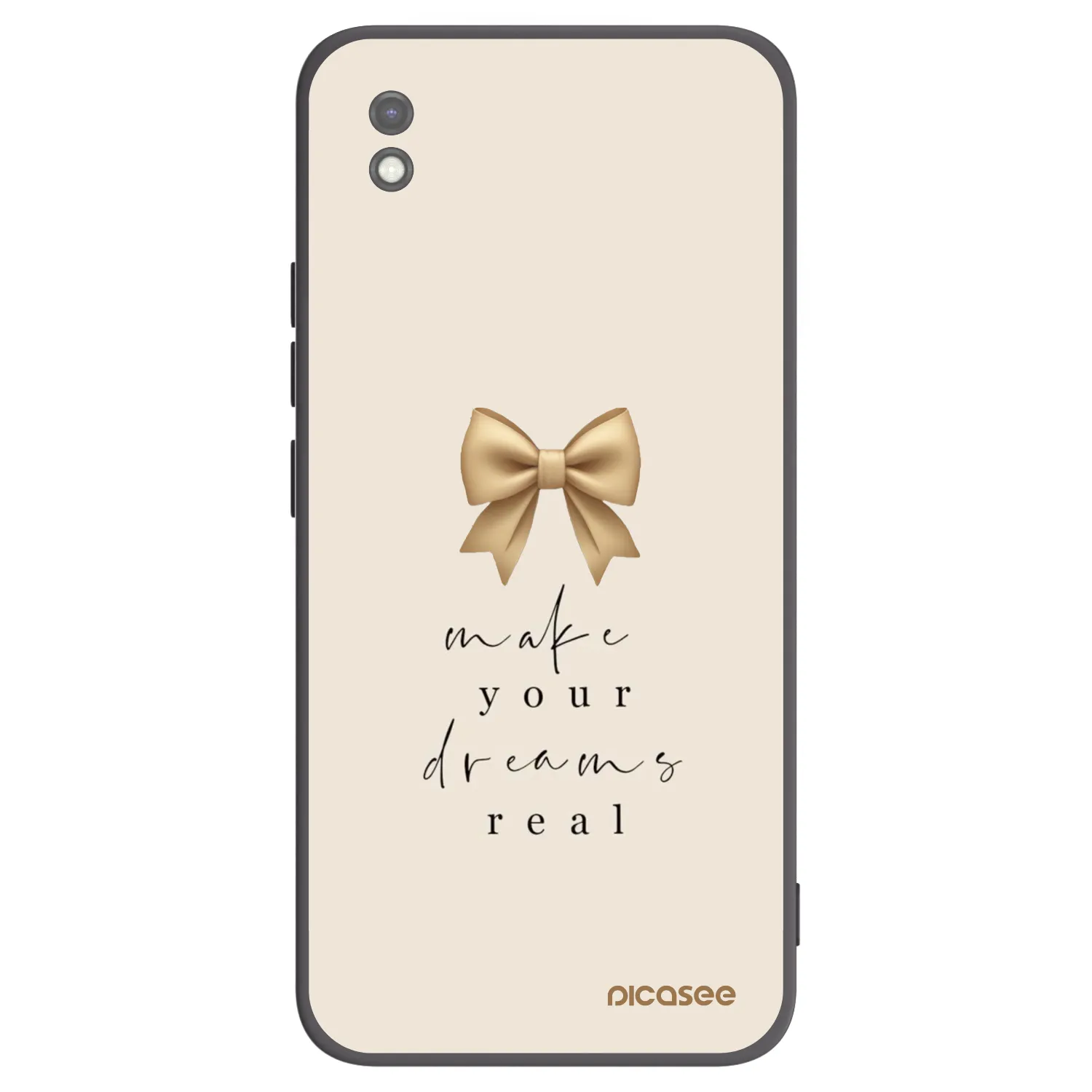 Picasee silikonowe czarne etui na Xiaomi Redmi 9AT - Golden Dream