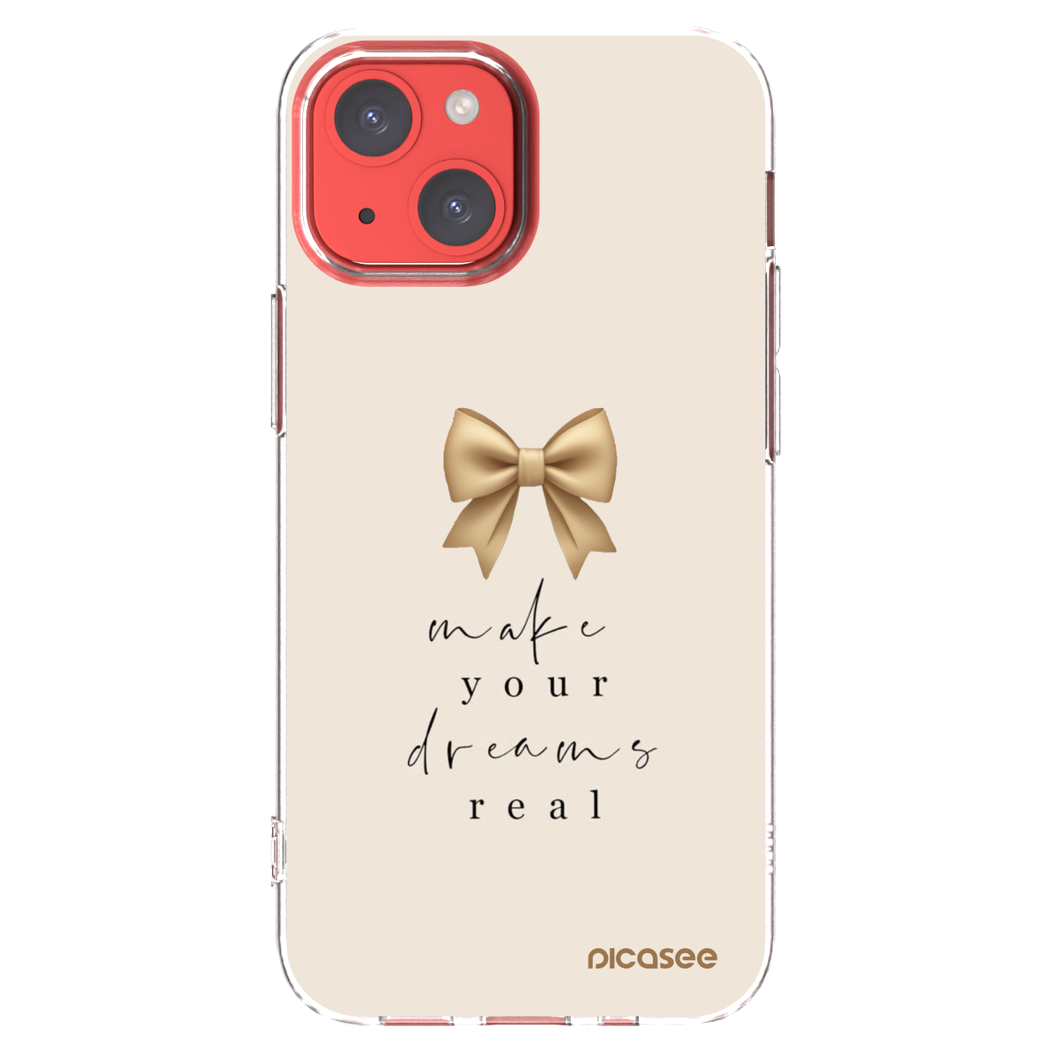 Picasee silikonowe przeźroczyste etui na Apple iPhone 13 mini - Golden Dream