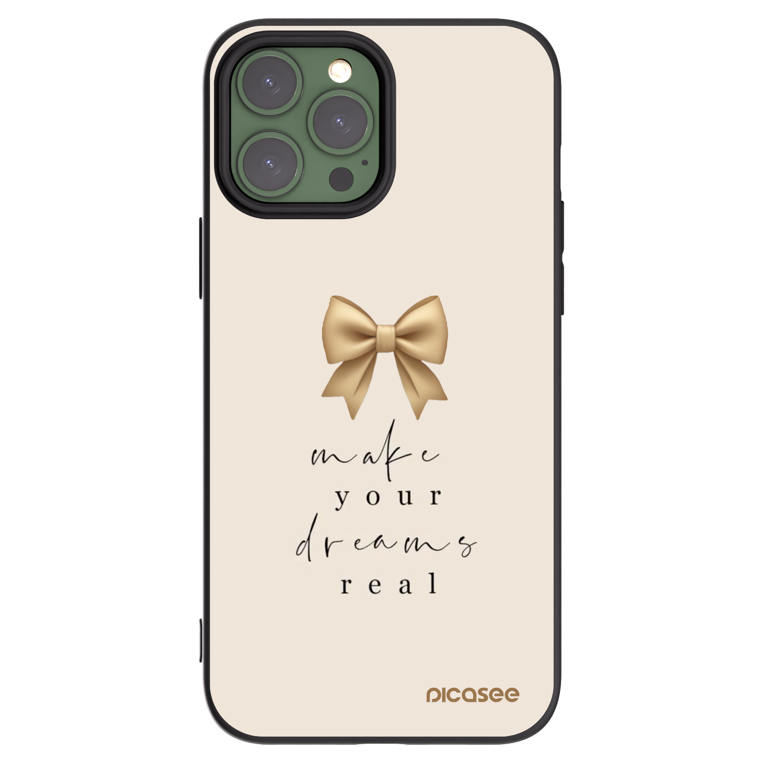 Picasee silikonowe czarne etui na Apple iPhone 13 Pro Max - Golden Dream