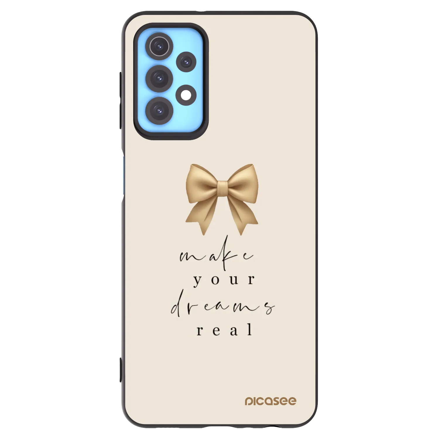 Picasee silikonowe czarne etui na Samsung Galaxy A32 4G SM-A325F - Golden Dream