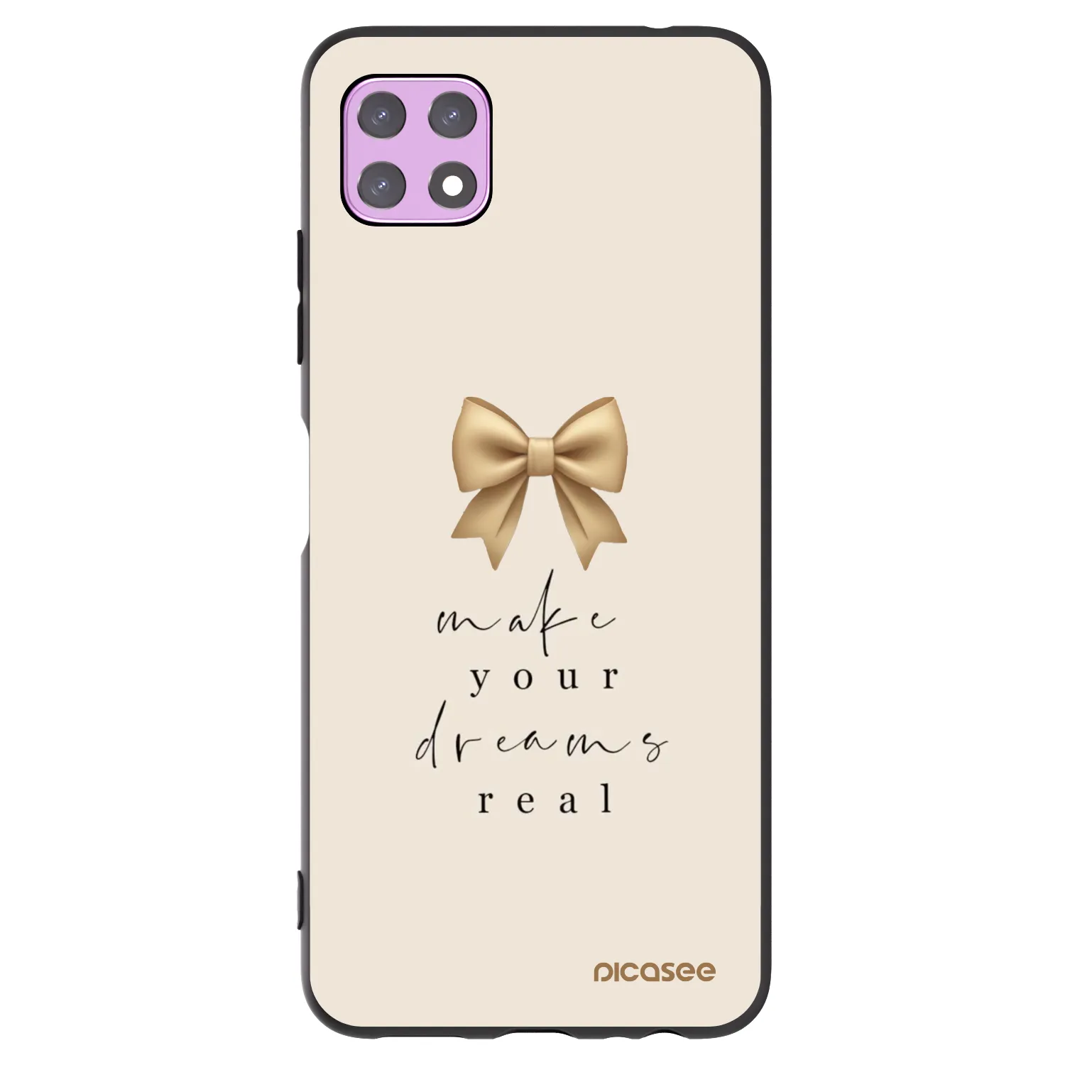 Picasee silikonowe czarne etui na Samsung Galaxy A22 A226B 5G - Golden Dream