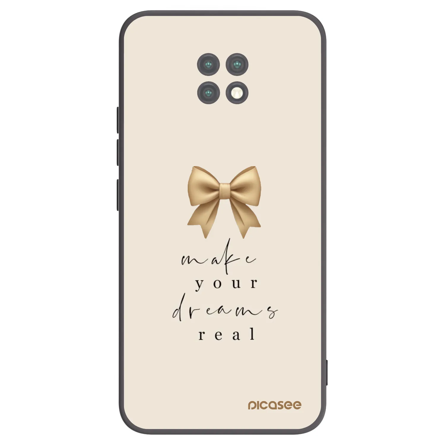 Picasee silikonowe czarne etui na Xiaomi Redmi Note 9T - Golden Dream