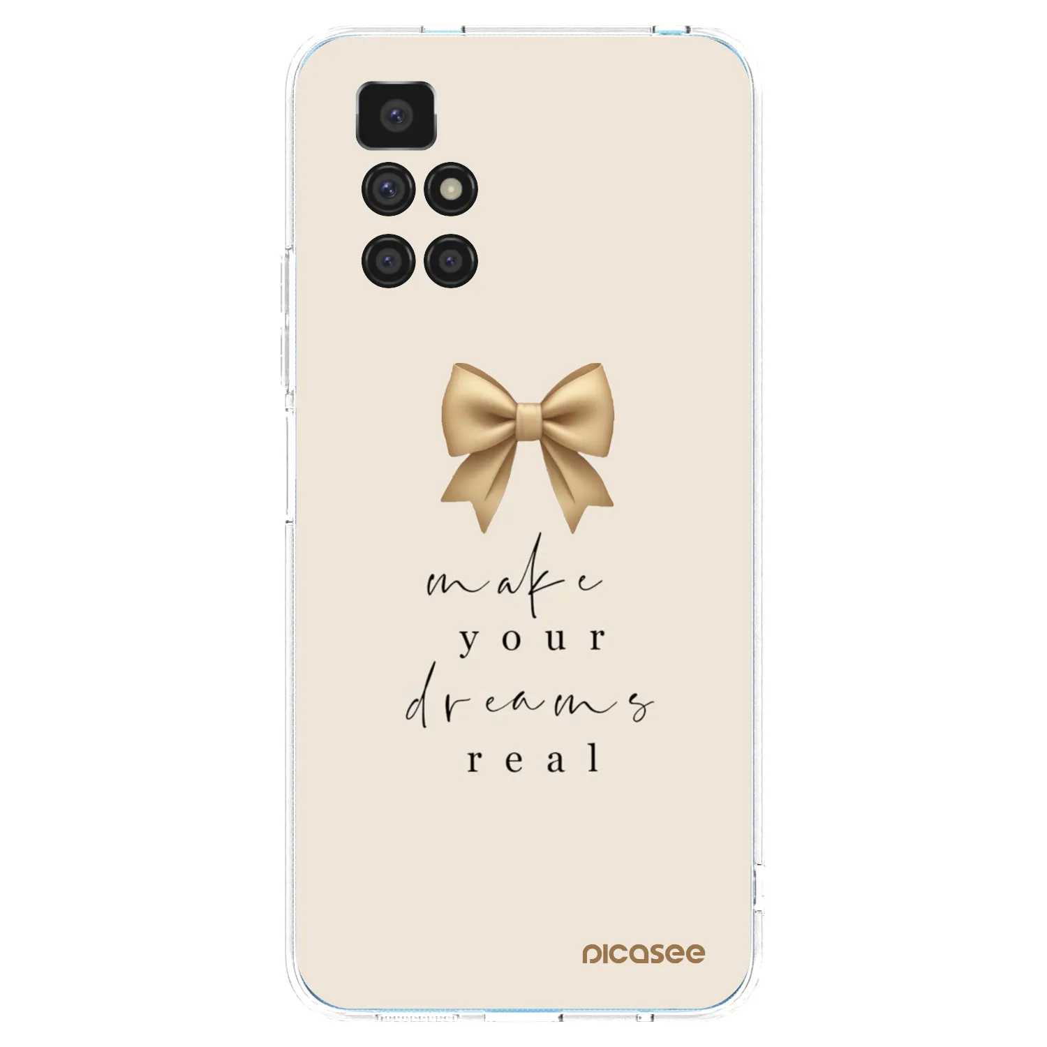 Picasee silikonowe przeźroczyste etui na Xiaomi Redmi 10 - Golden Dream