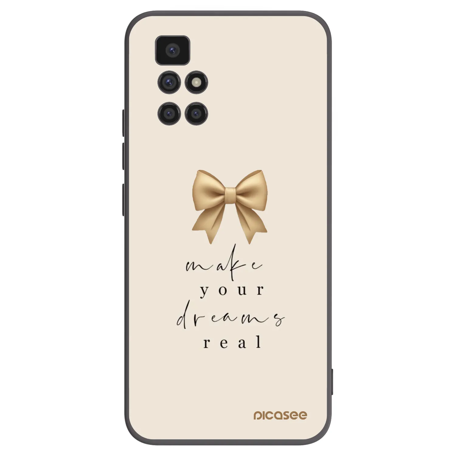 Picasee silikonowe czarne etui na Xiaomi Redmi 10 - Golden Dream