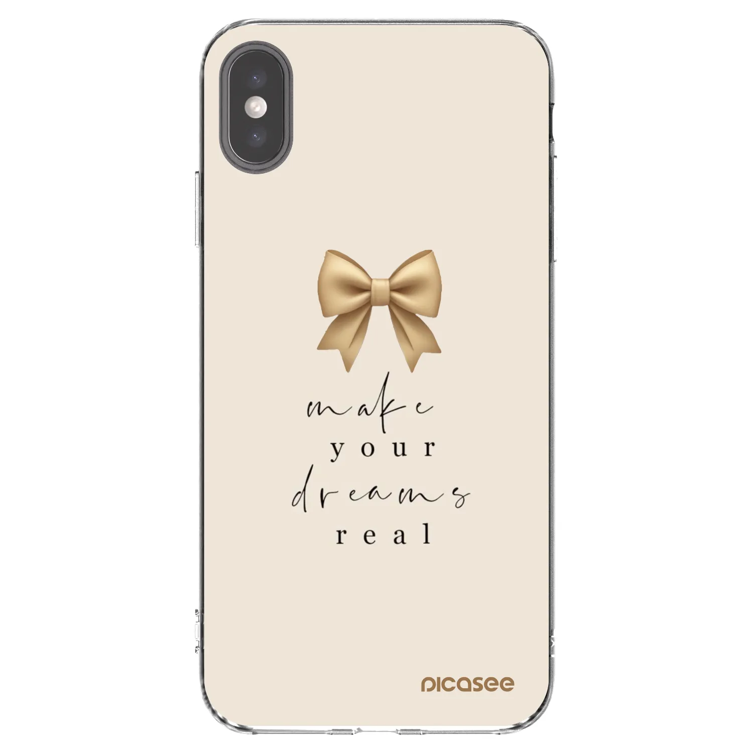 Picasee silikonowe przeźroczyste etui na Apple iPhone XS Max - Golden Dream