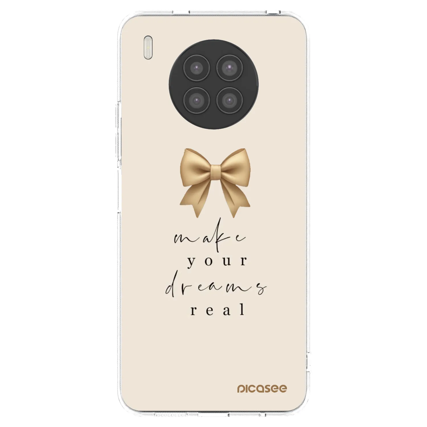 Picasee silikonowe przeźroczyste etui na Huawei Nova 8i - Golden Dream