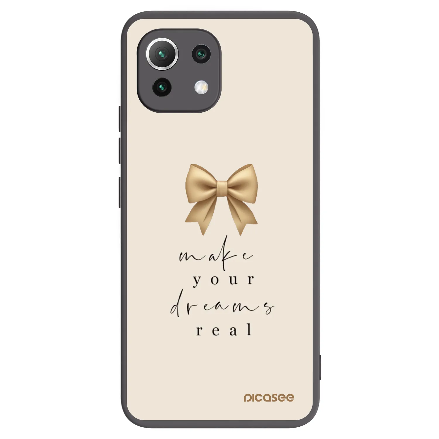 Picasee silikonowe czarne etui na Xiaomi 11 Lite 5G NE - Golden Dream