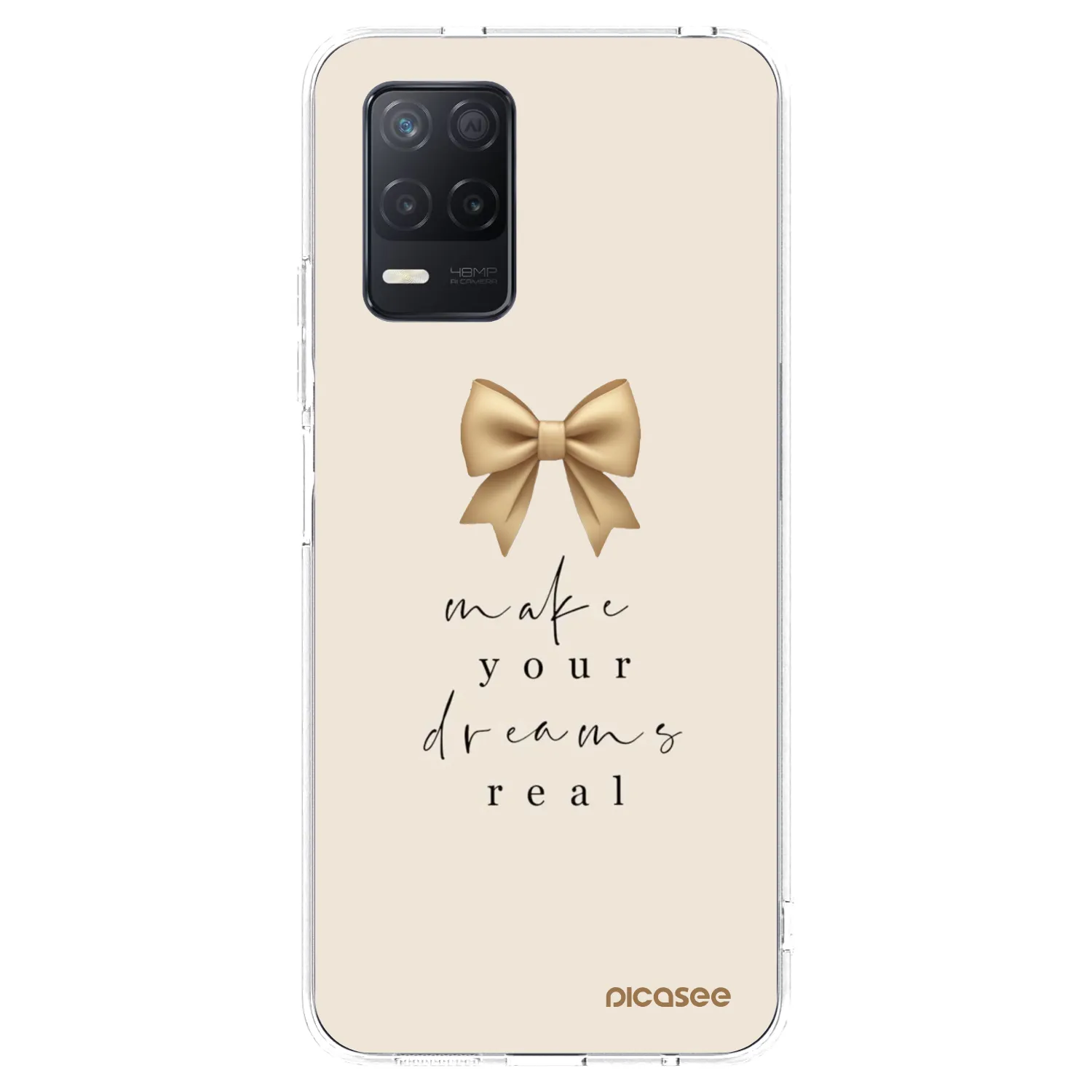 Picasee silikonowe przeźroczyste etui na Realme 8 5G - Golden Dream