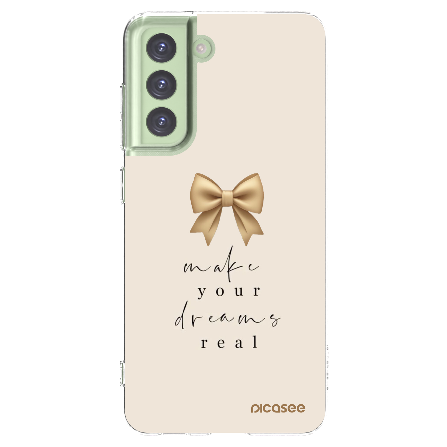 Picasee silikonowe przeźroczyste etui na Samsung Galaxy S21 FE 5G - Golden Dream