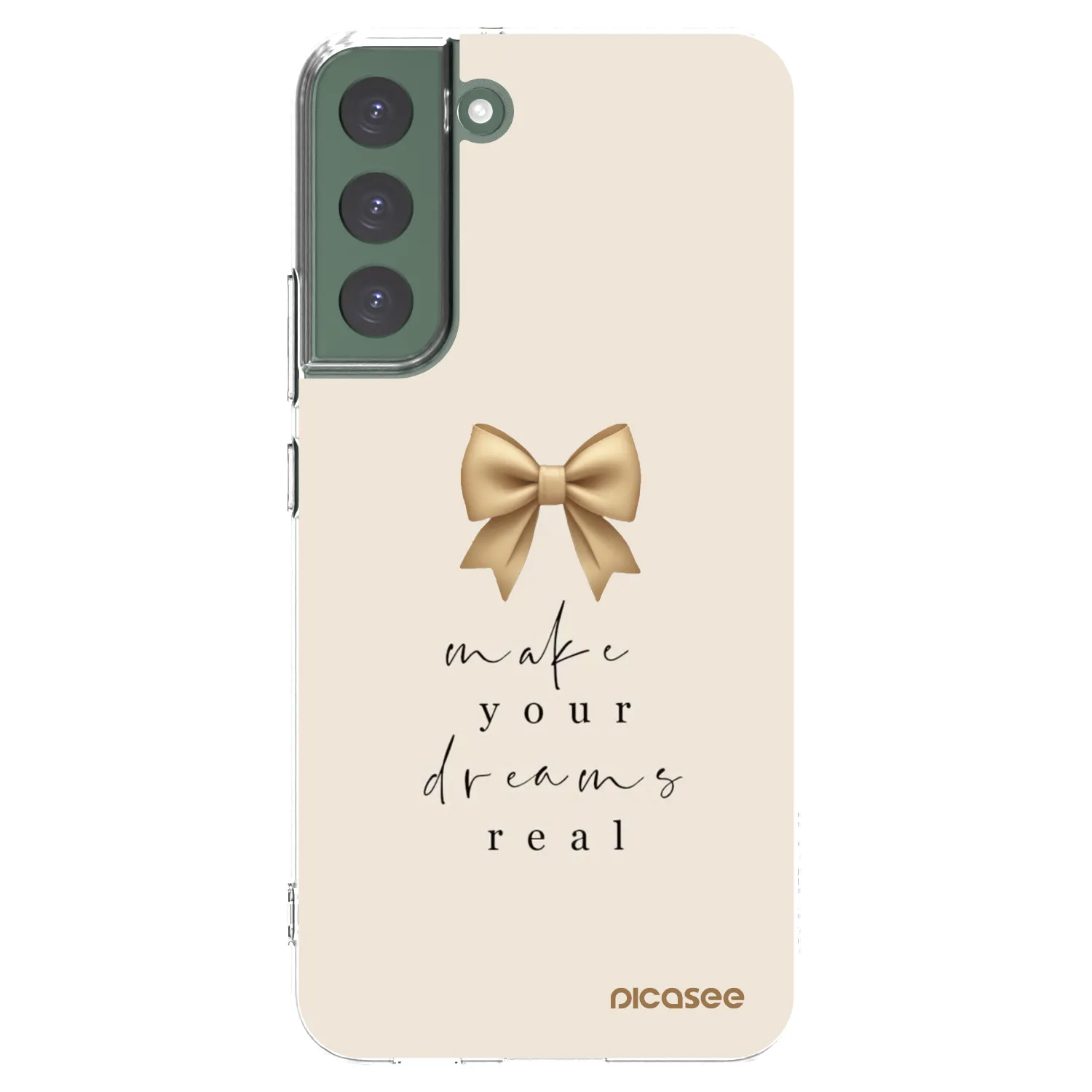 Picasee silikonowe przeźroczyste etui na Samsung Galaxy S22+ 5G - Golden Dream