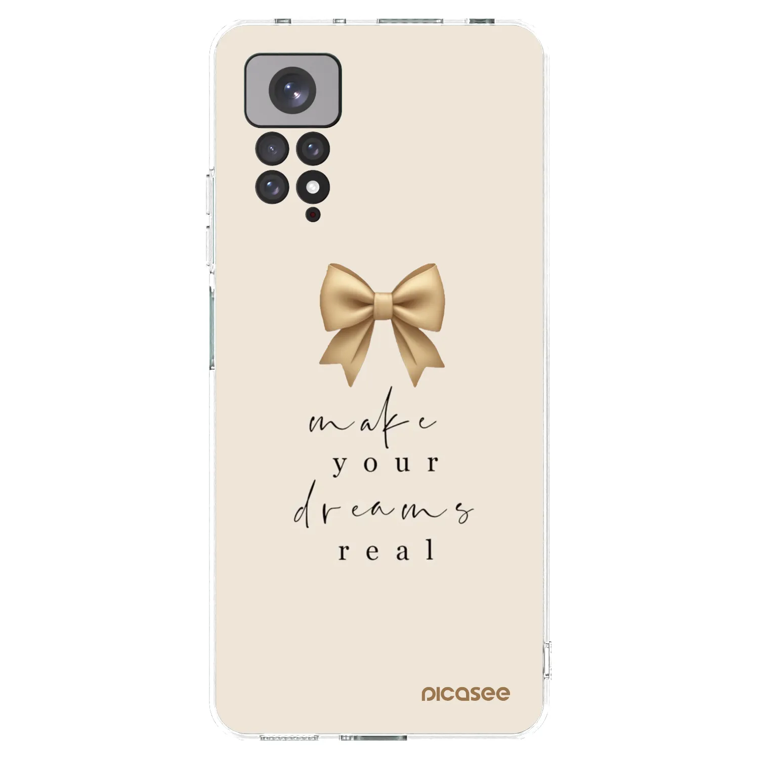 Picasee silikonowe przeźroczyste etui na Xiaomi Redmi Note 11S 4G - Golden Dream