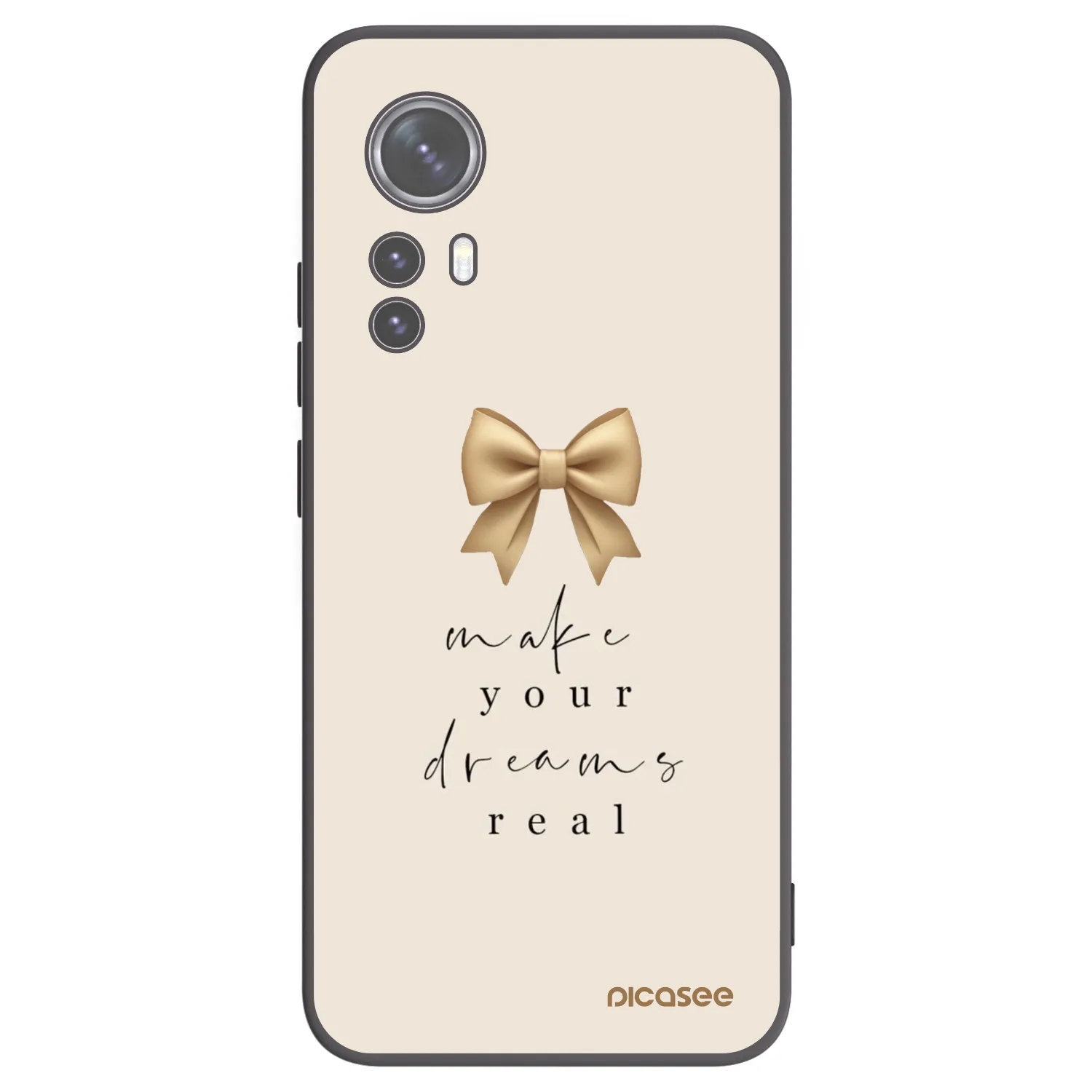 Picasee silikonowe czarne etui na Xiaomi 12 - Golden Dream