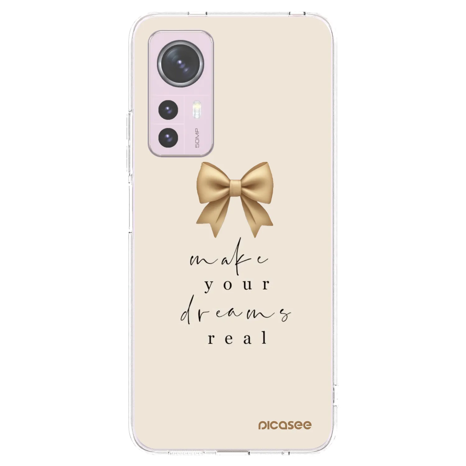 Picasee silikonowe przeźroczyste etui na Xiaomi 12 - Golden Dream