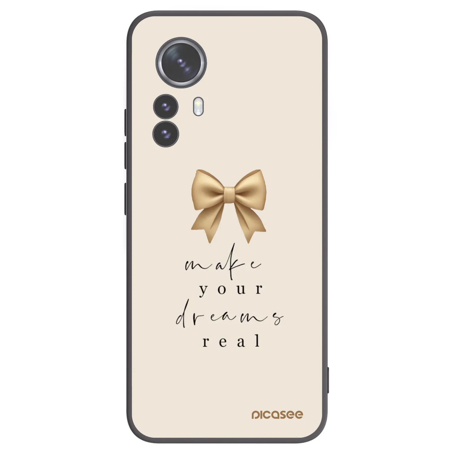 Picasee silikonowe czarne etui na Xiaomi 12 Pro - Golden Dream