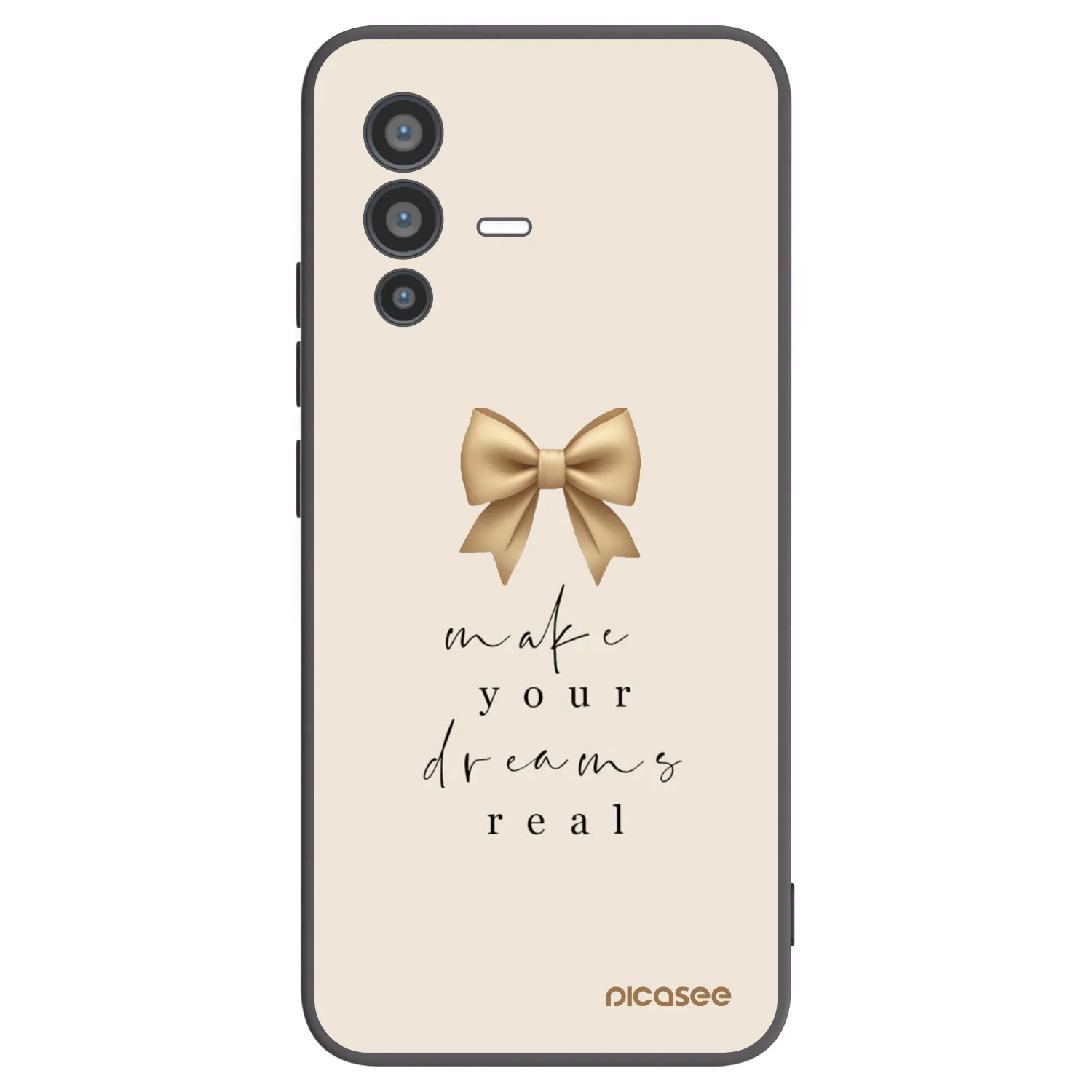 Picasee silikonowe czarne etui na Vivo V23 5G - Golden Dream