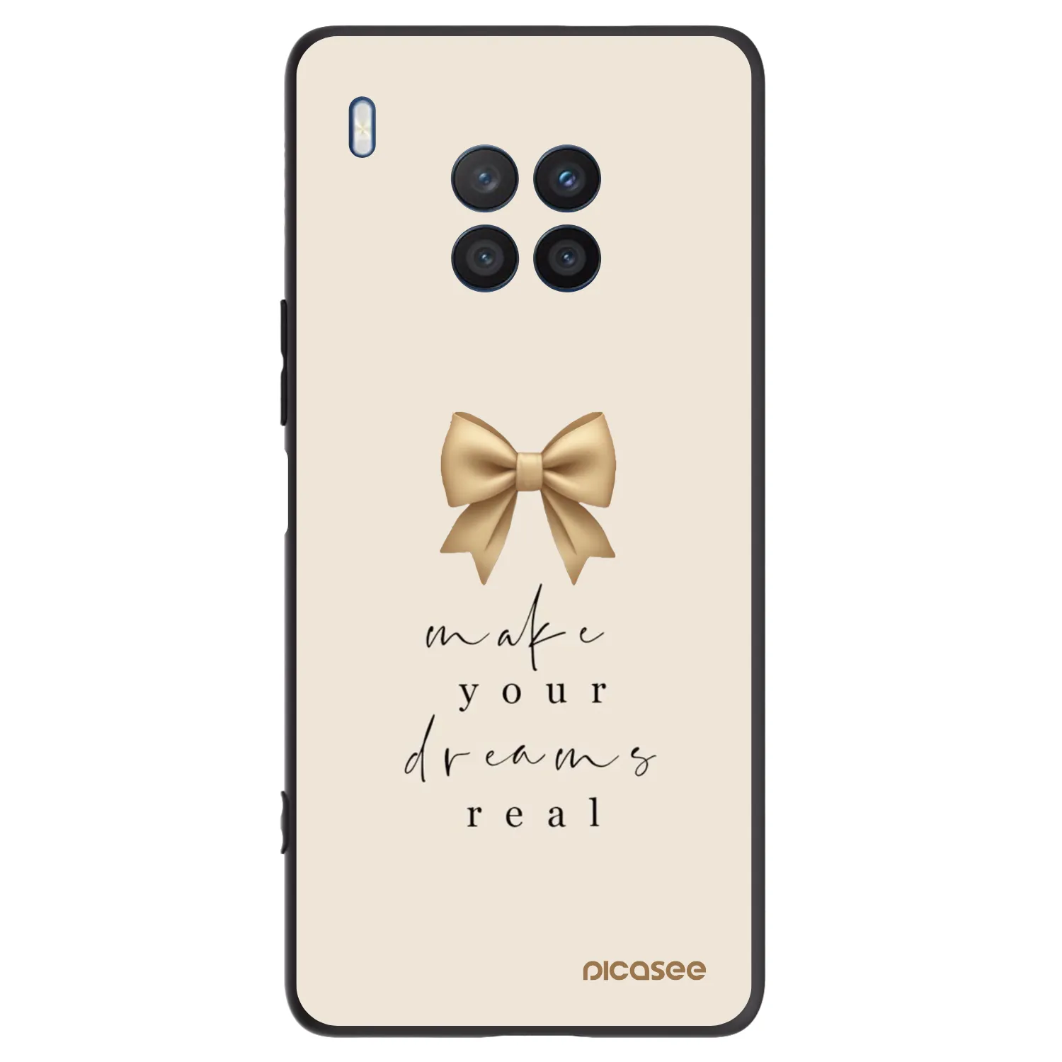 Picasee silikonowe czarne etui na Honor 50 Lite - Golden Dream