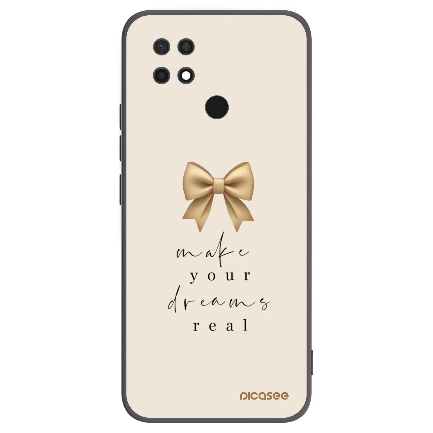 Picasee silikonowe czarne etui na Xiaomi Redmi 10C - Golden Dream