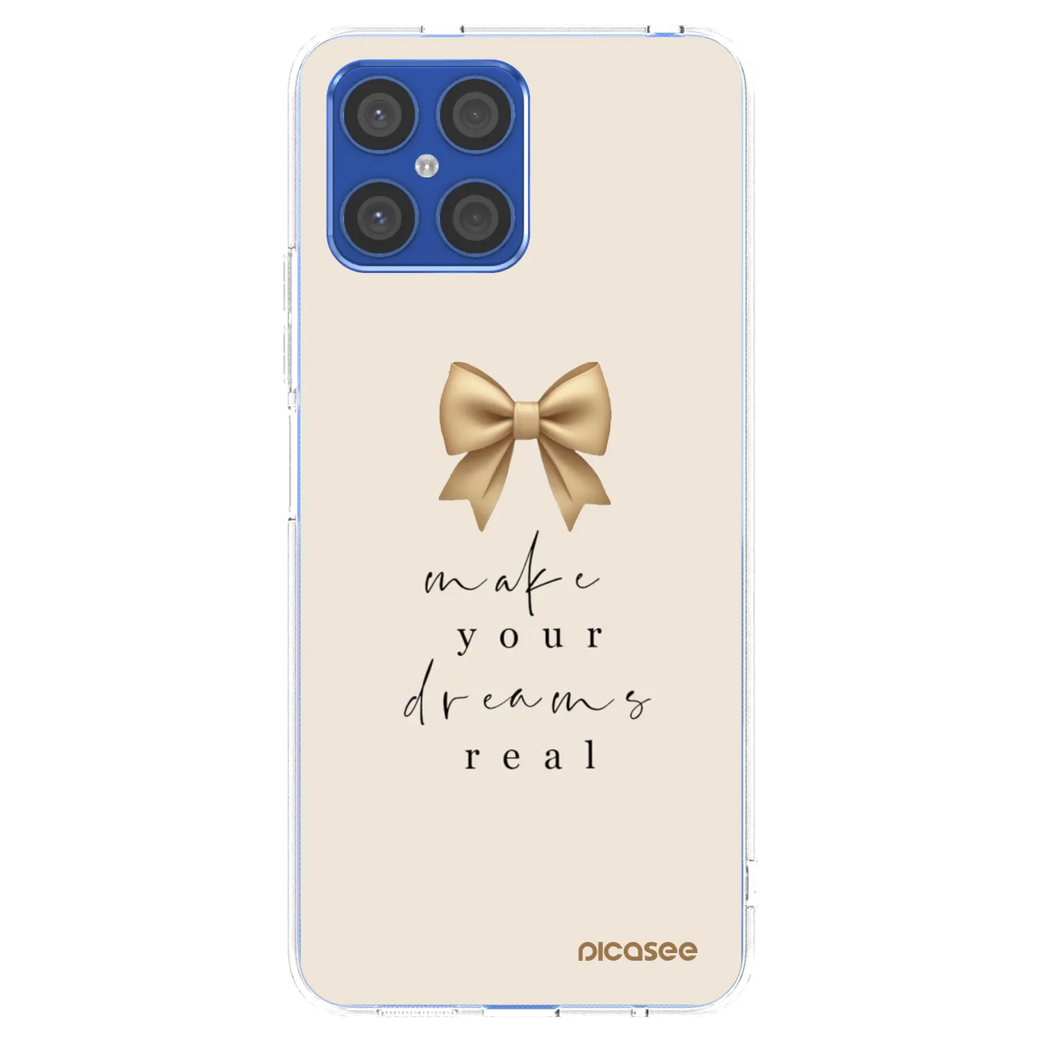 Picasee silikonowe przeźroczyste etui na Honor X8 4G - Golden Dream