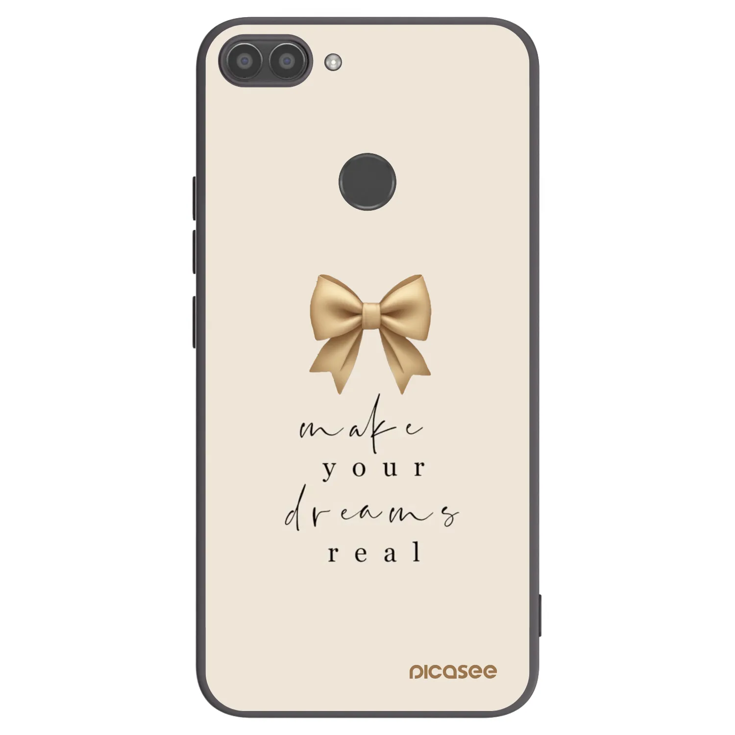 Picasee silikonowe czarne etui na Huawei P Smart - Golden Dream