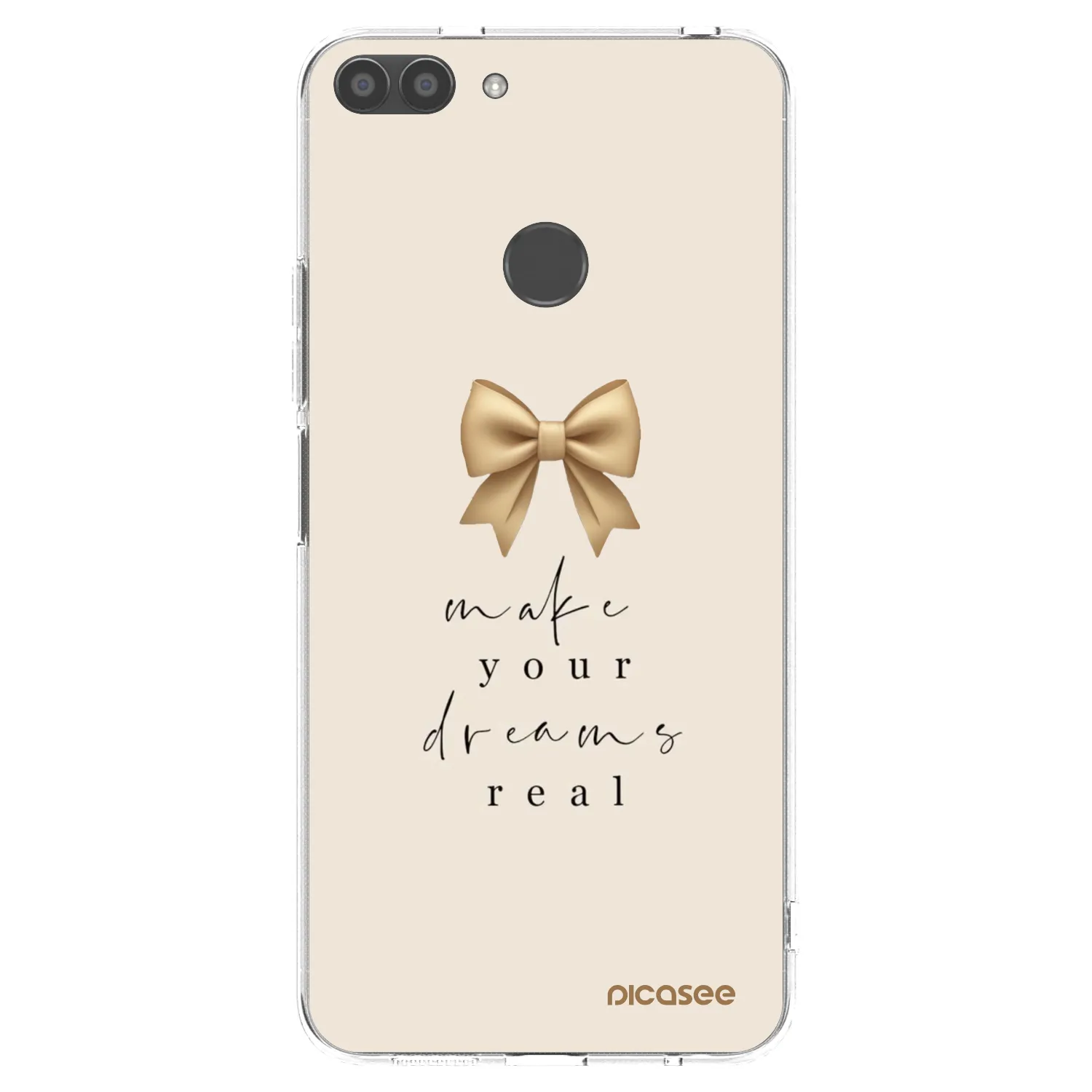Picasee silikonowe przeźroczyste etui na Huawei P Smart - Golden Dream