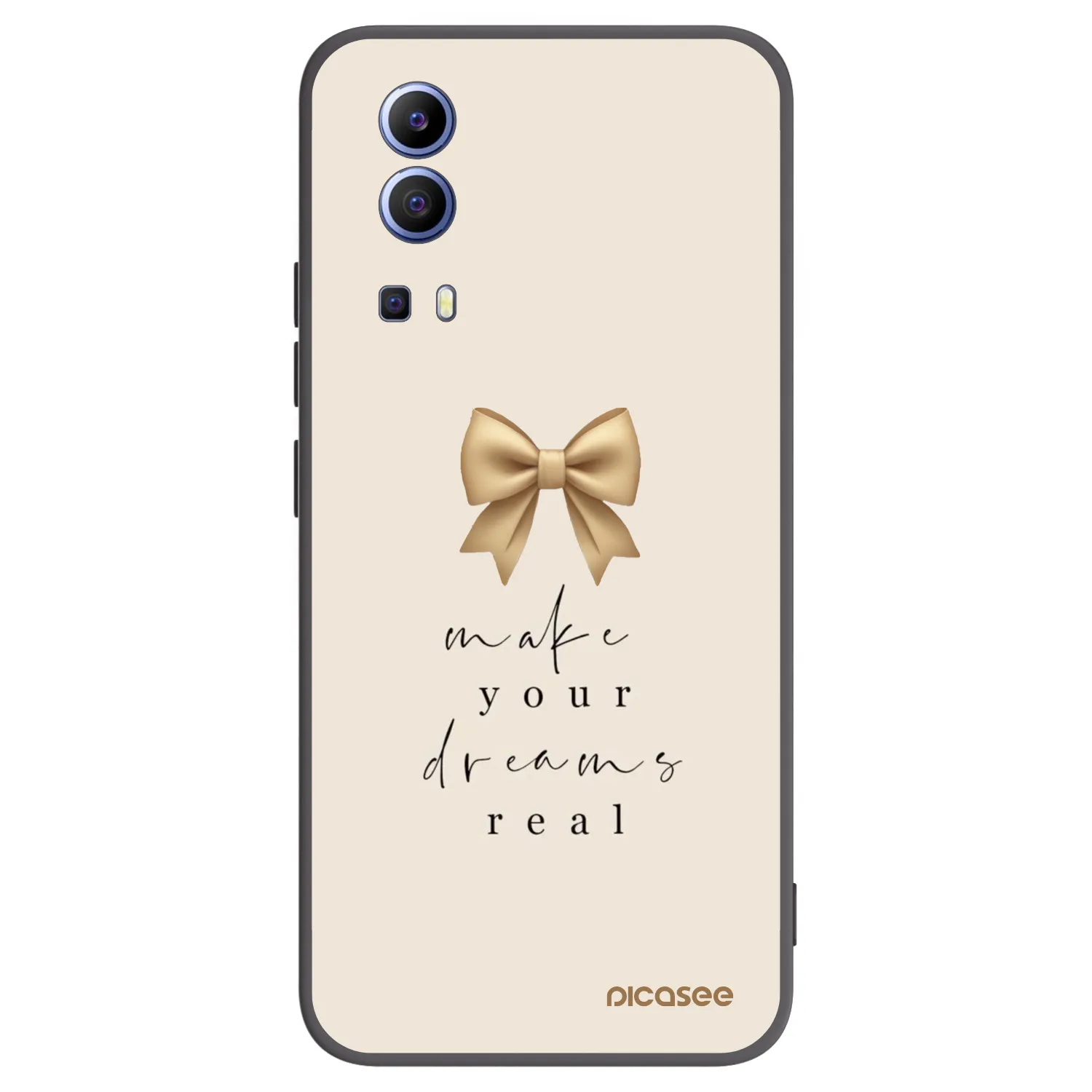 Picasee silikonowe czarne etui na Vivo Y52 5G - Golden Dream