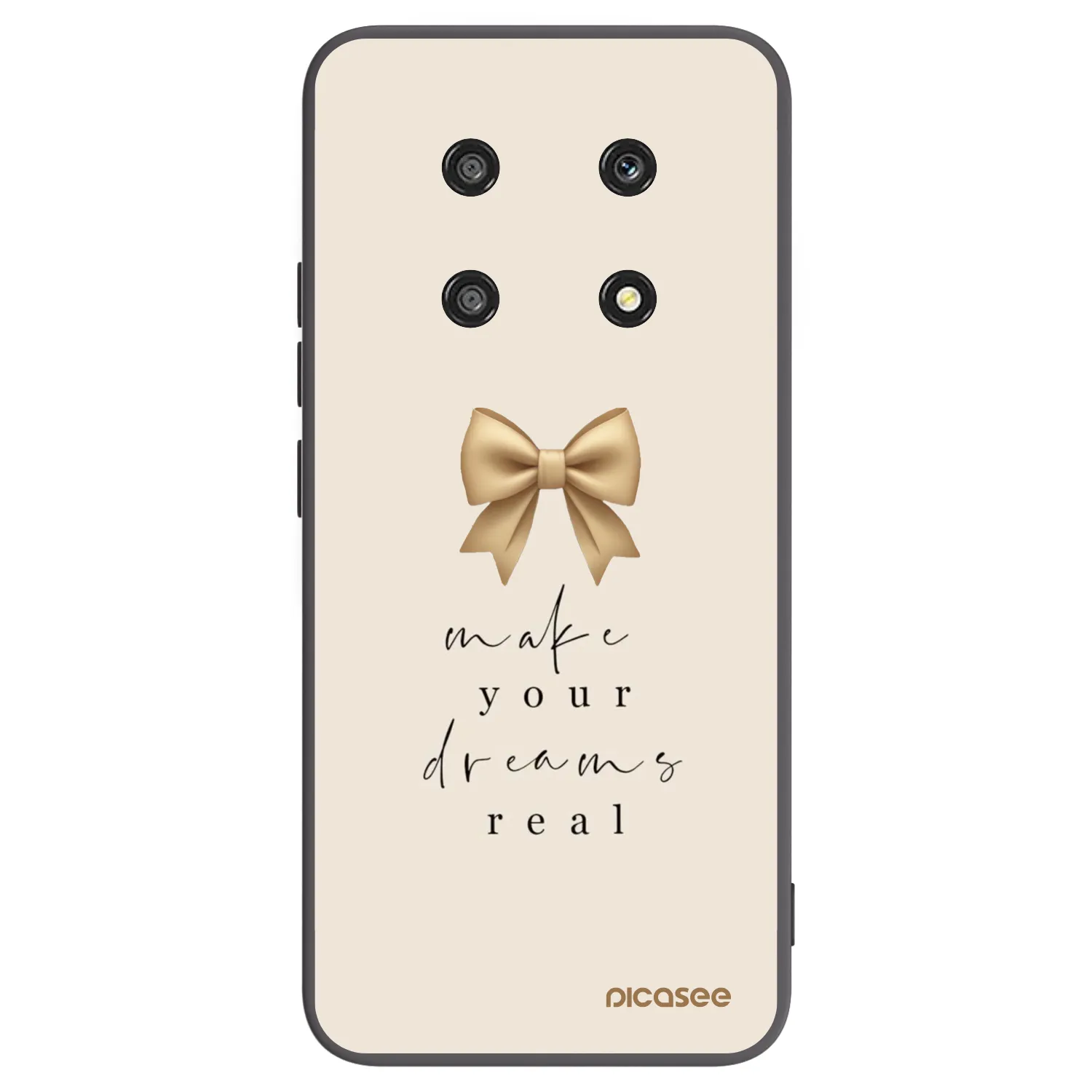 Picasee silikonowe czarne etui na Honor Magic4 Lite 5G - Golden Dream