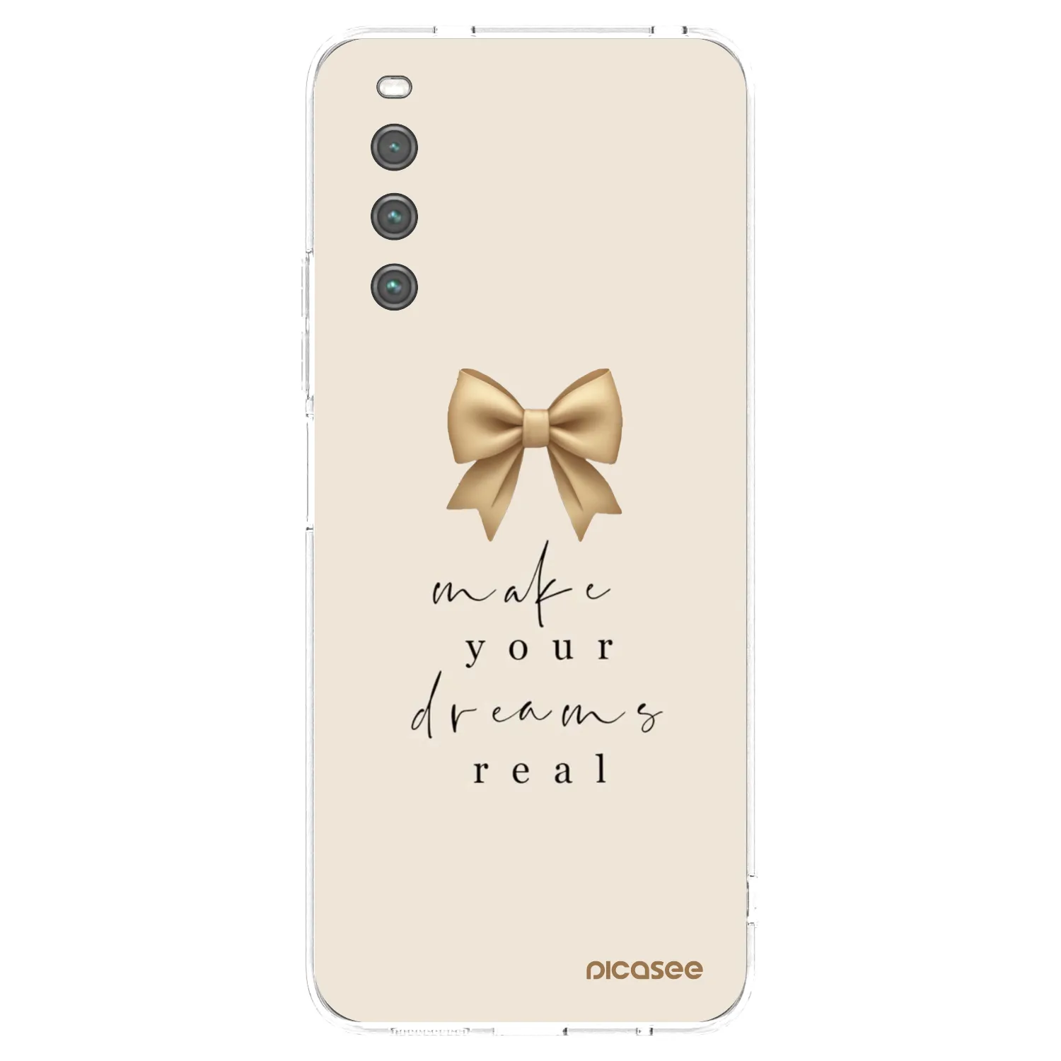 Picasee silikonowe przeźroczyste etui na Sony Xperia 10 IV 5G - Golden Dream