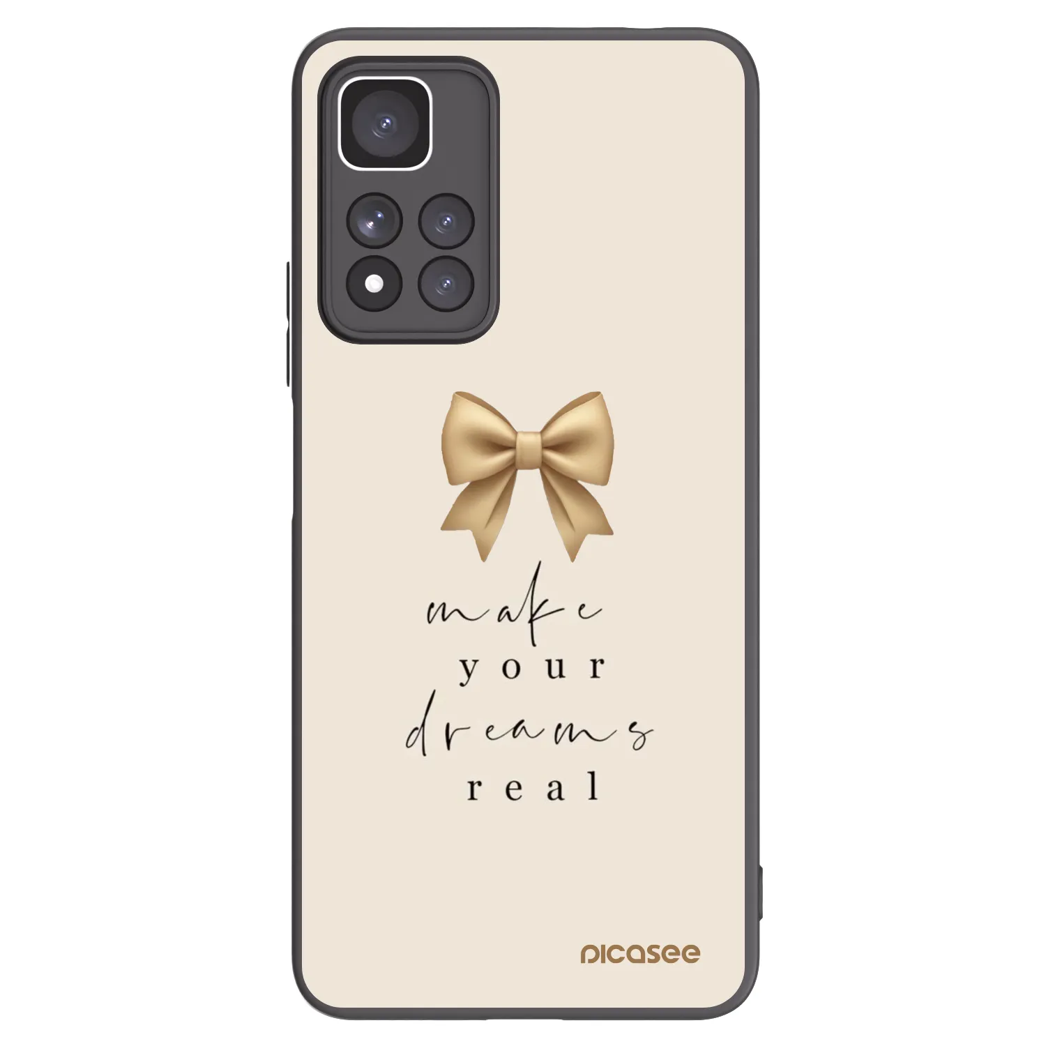 Picasee silikonowe czarne etui na Xiaomi Redmi Note 11 Pro+ 5G - Golden Dream