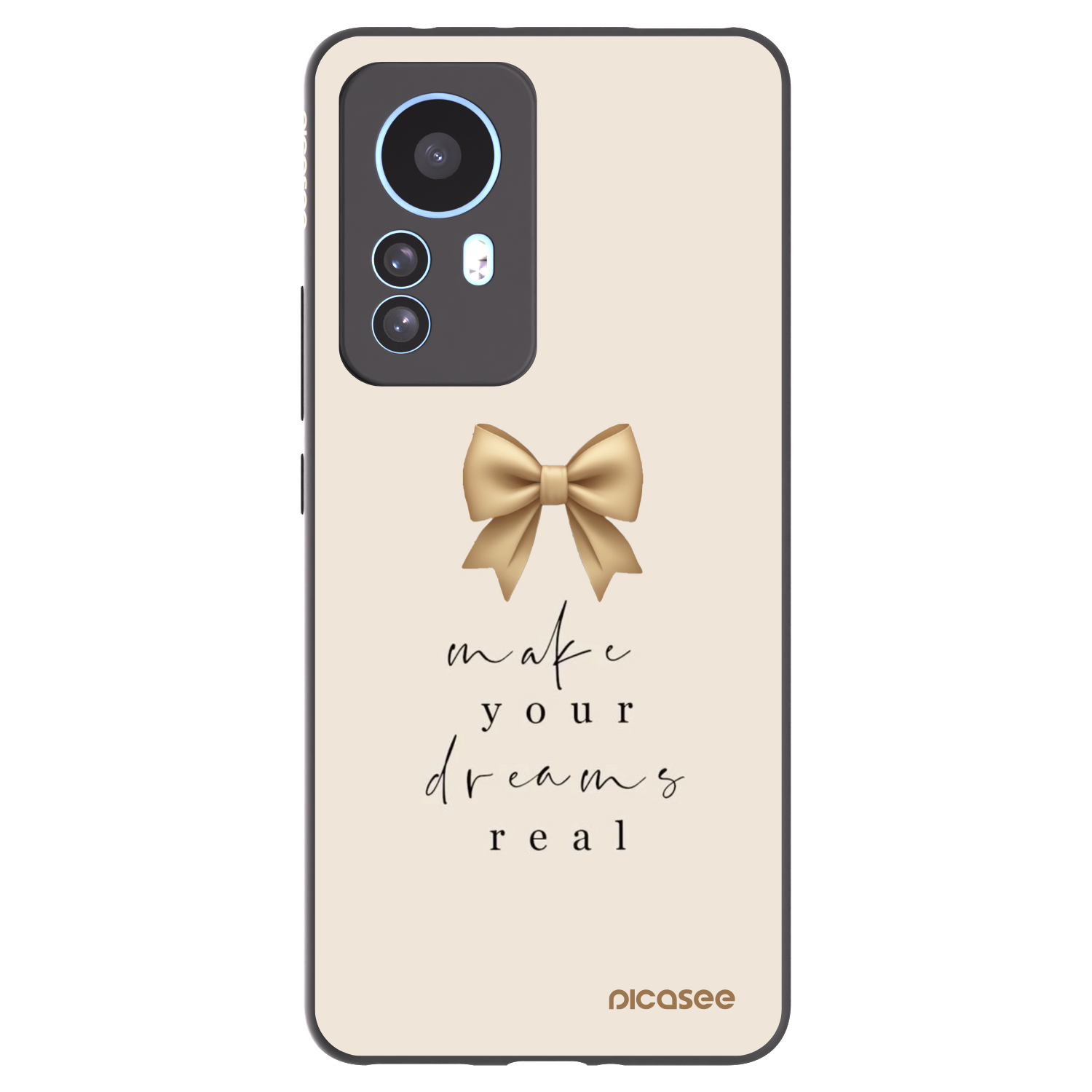 Picasee silikonowe czarne etui na Xiaomi 12T Pro - Golden Dream