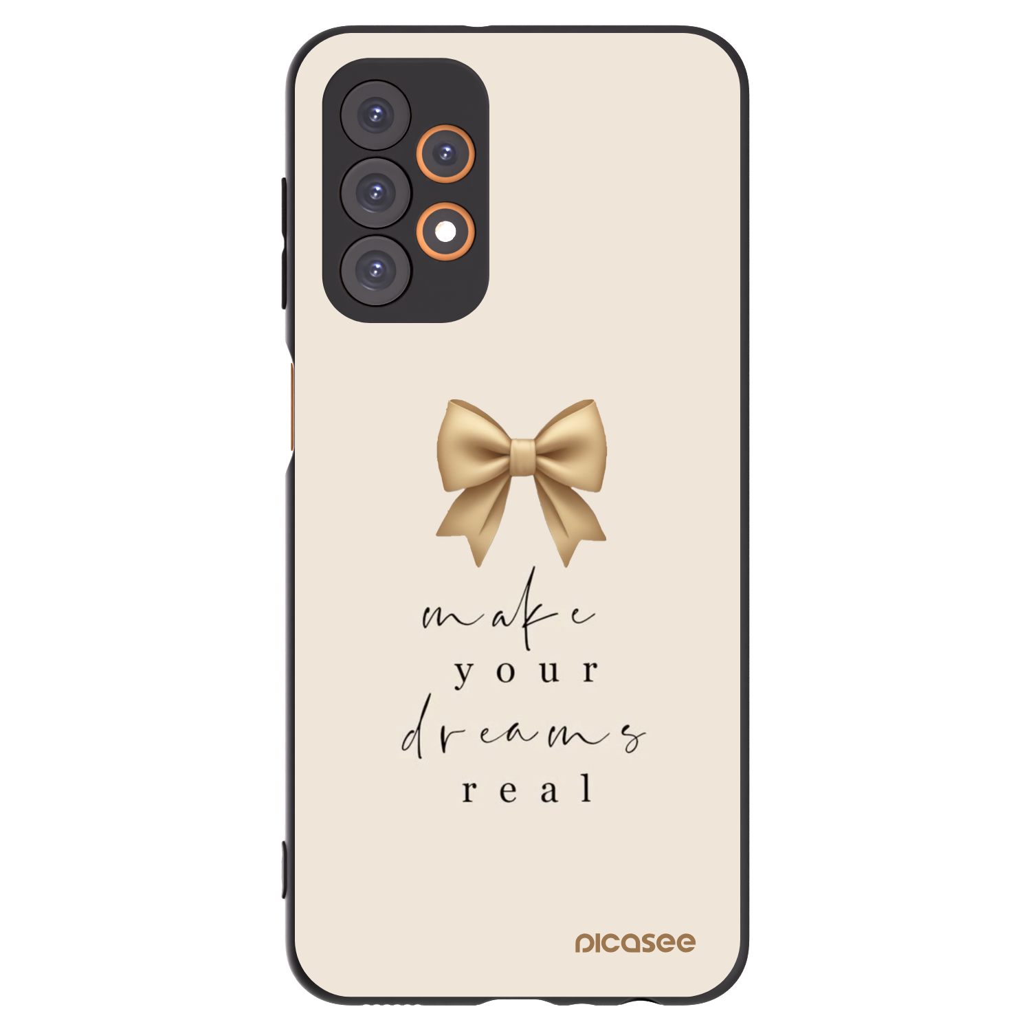 Picasee silikonowe czarne etui na Samsung Galaxy A23 A236B 5G - Golden Dream