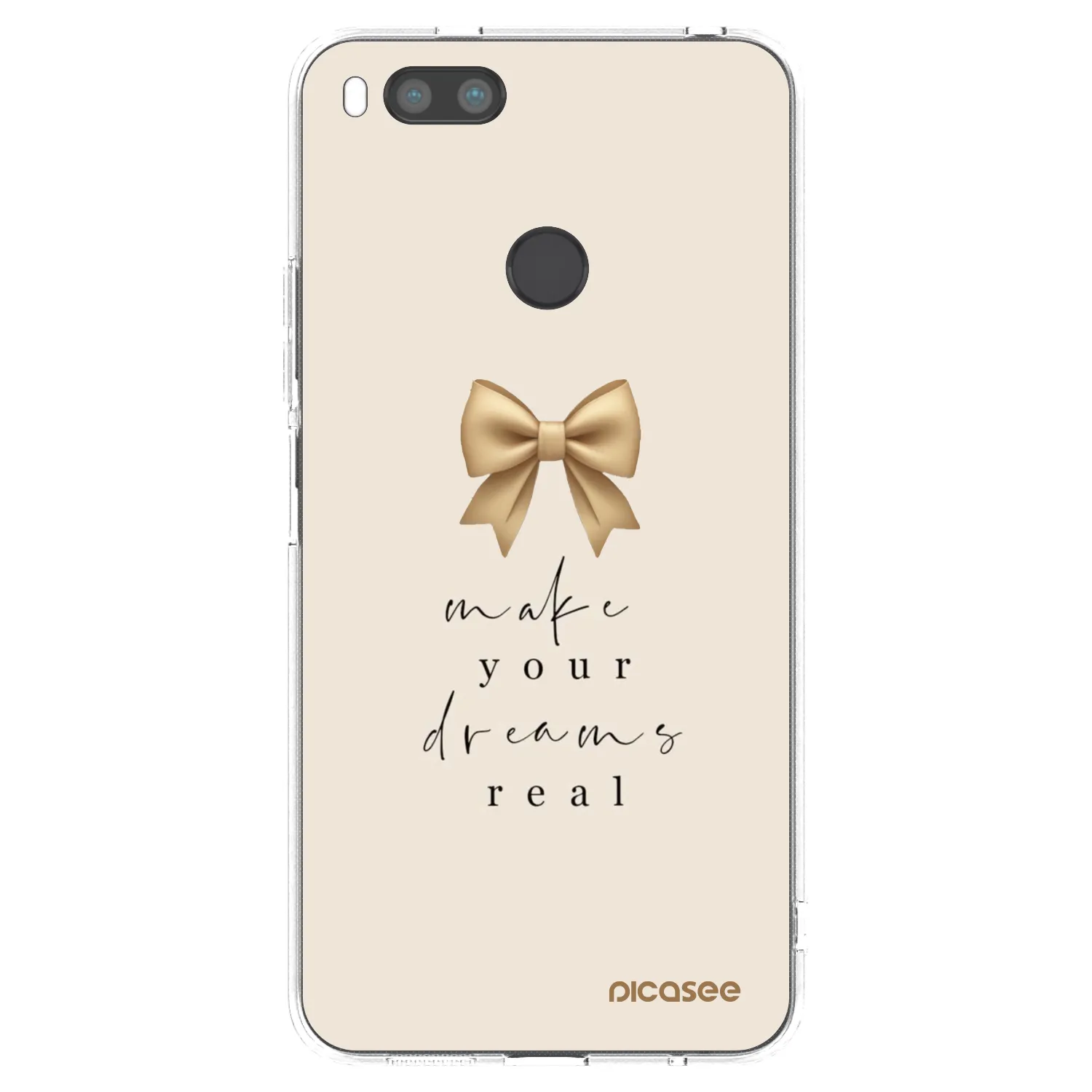 Picasee silikonowe przeźroczyste etui na Xiaomi Redmi A1 - Golden Dream